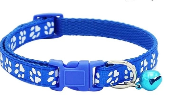 Cat Dog Collar Bell Dot Print Delicate Safety Casual Nylon Dog Collar Neck Strap Fashion Adjustable Camo Bell Pet Dog Collar 1pcs