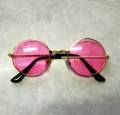 Aesthetic Pink Lens Eyewear Statement Round Sunglasses for Streetwear & Casual Fashion.