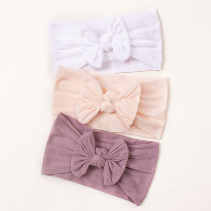 3Pcs Newborn Baby Headband for Girls Bowknot Headwea Elastic Softs Cute Gifts Princess Hairband Kids Accessories 0-2 Years