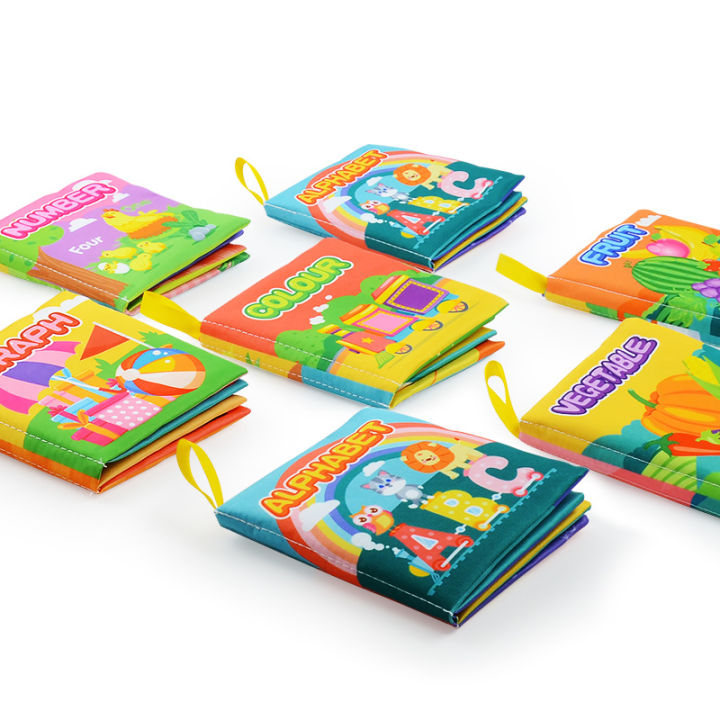 Washable Fabric Books Newborn Baby Educational Puzzle Cloth Book Kids Early Learning Develop Cognize Reading Kidsbook Infant Toy MuXiaRe