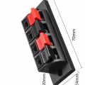 4-WAY Speaker Terminal Block 4 Way Connector Vertical Amplifier PCB Mount 4 Positions Cables Jointing Clamp Test Clip Stereo Strip Shape Push Release Plate 2 Black 2 Red.