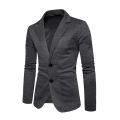 2022 New Spring Knitted Blazer Men Casual Knit Slim Suit Jackets Business Brand Casaco Masculino Male Brand Waite grey Blazer.