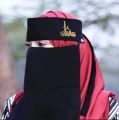 Embroidered Print Niqab for Muslim Women - One-Piece Niqab - Nose Covering Niqab - Trendy Hijab. 