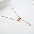 Titanium Steel Necklace Kalung Classy Gold Layer Pedant Ins Simple Minimalist Women Fashion Non faded 高级感小蛮腰钢钛项链防水不褪色. 