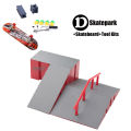 Big Scene DIY Finger Skateboard Grey Mini Park Figure Skate Stunt Ramp Stairs Scooter Venue Combination Indoor Home Toys. 