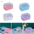 Home Storage Boxes 3 Layer Compartments 7.87'' x 5.91'' x 5.12''. 