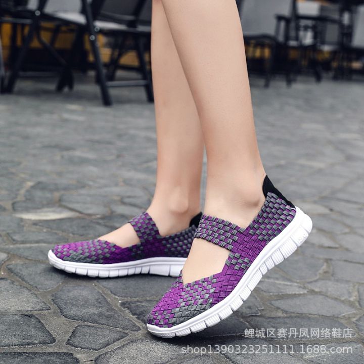 Plus%20size%20women's%20shoes%20summer%20hand-woven%20shoes%20flat%20light%20women's%20shoes%20Korean%20version%20breathable%20sandals%20athleisure%20single%20shoes%20trend%20-%20Image%206