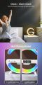 G63 Smart Light Sound Speaker Machine Fast Charging Alarm Clock 7-Color RGB Music Player Speaker. 