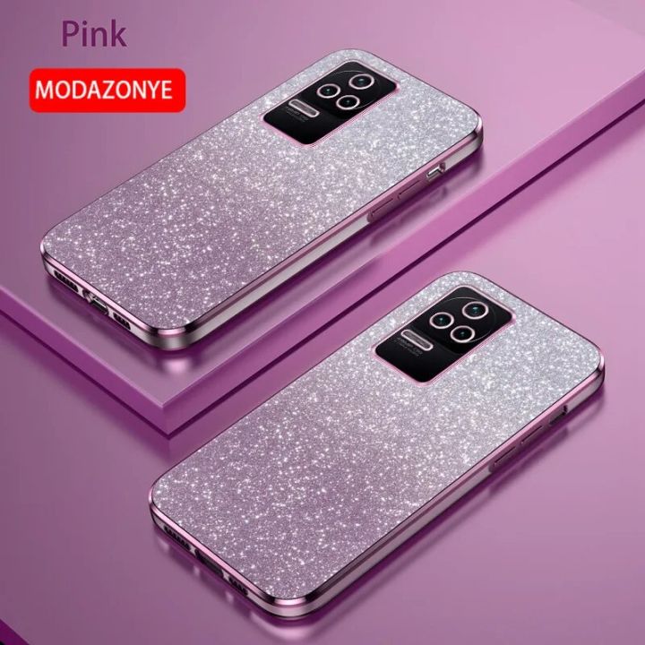 lthmy for Xiaomi Poco F4 case electroplating colorful soft glitter TPU cellphone cover luxury phone casing