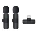 The new one-in-two wireless lavalier microphone K15 three-in-one K9 live radio noise reduction microphone is universal for mobile phones.