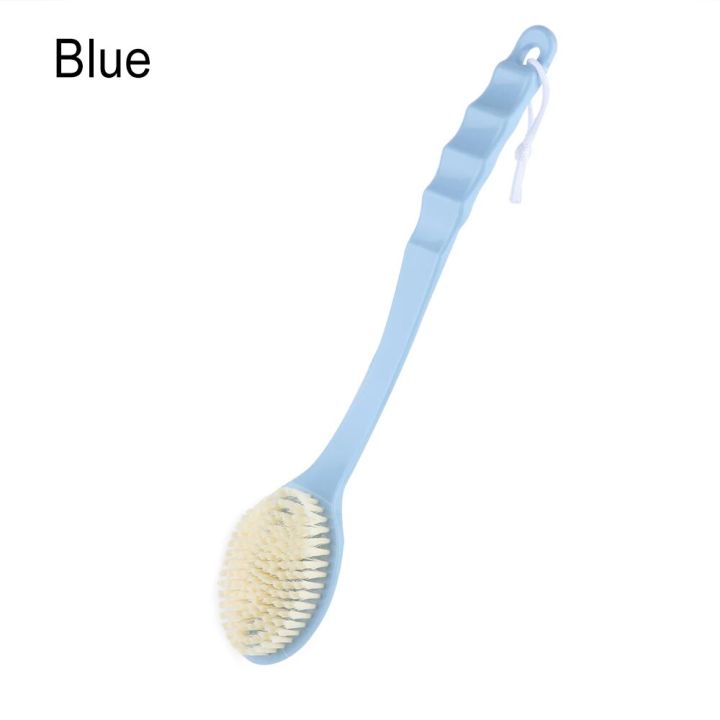 【Cathery Baby Store】1PC Scrubber Brush Long Bathroom Shower Exfoliating Mager Skin Cleaner Colors