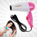 New NV-1290 Folding Hair Dryer - Pink and White. 
