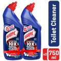 Harpic Toilet Cleaner 1.5L (750ml X 2), Double Pack Original Power Plus 10x Total Clean, new & thicker formula kills 99.99% of germs. 