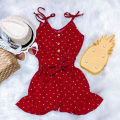 New ummer Toddler Kid Baby Girl Floral Print Bohemian Holiday trappy Romper Bodyuit Jumpuit Clothe Outfit.