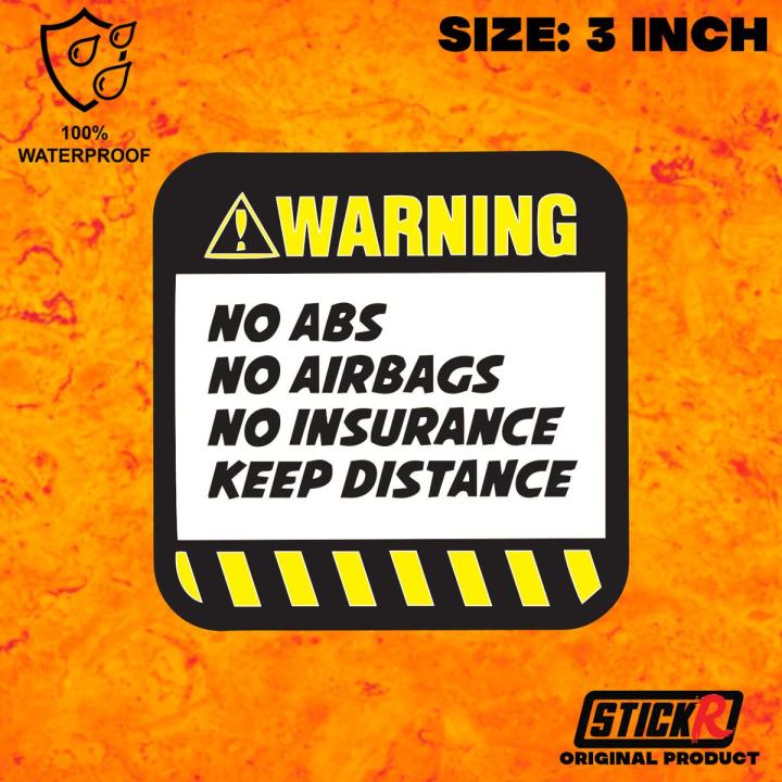 Warning Sticker  Waterproof Sticker StickR
