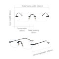 Photochromic Anti Radiation Frameless Glasses For Women Men Rimless Rectangle Eyeglasses. 