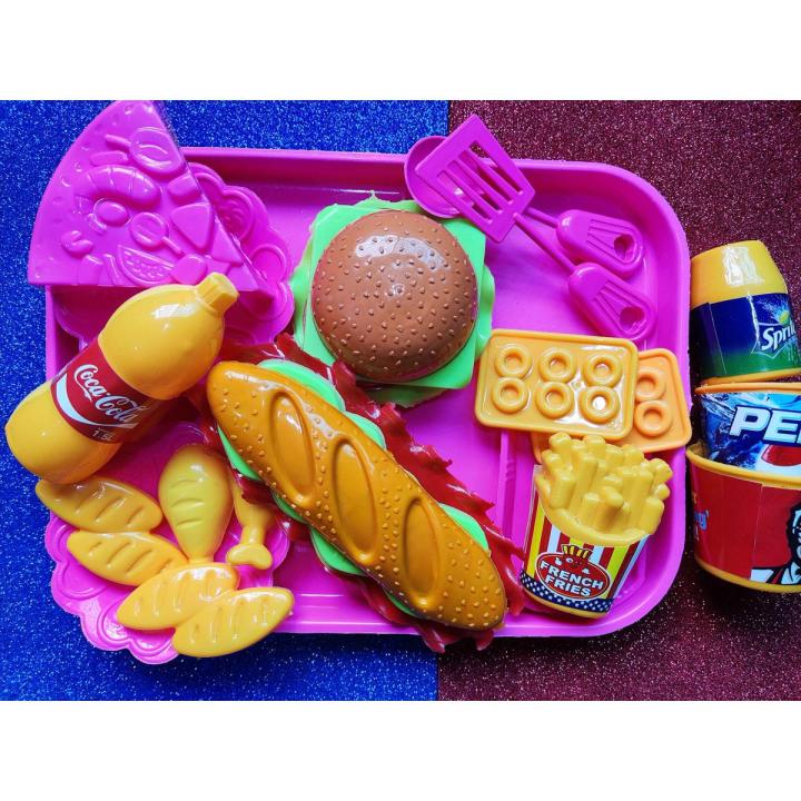 Fast Food Burger Toy Set For Kids
