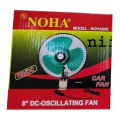 NOHA 12V DC Portable Oscillating 8" Fan, Car Fan.