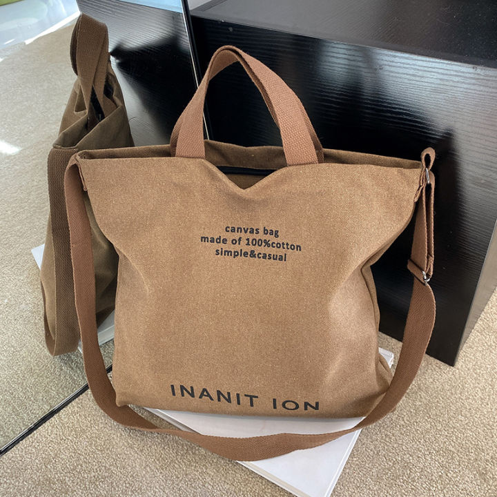 BataBata%20Japanese%20Canvas%20Men's%20and%20Women's%20Simple%20Cross-body%20Bag%20Wash%20Canvas%20Thick%20Handbag%20Large%20Capacity%20Arts%20Students%20Package%20Satchel%20-%20Image%207