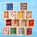 Wooden Labyrinth Rolling Ball Maze Board Game Balance Toys 3D IQ Puzzle Educational for Adult Children Stress Reliever Toys Gift. 