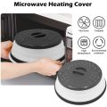OUMERY 2 Pack Collapsible Microwave Splatter Cover, Microwave Cover with Handle, Strainers Basket, Dishwasher-Safe.