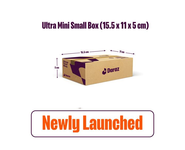 Daraz Packaging Material Ultra Mini Small Box (Bundle of 50 pcs
