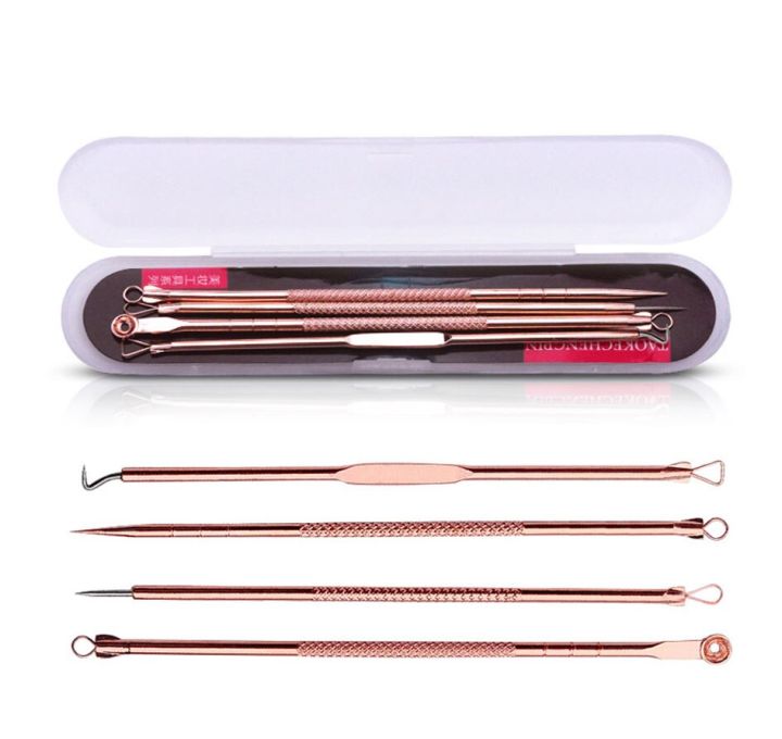 4%205%20Pcs%20Stainless%20Steel%20Blackhead%20Remover%20Tool%20Kit%20Face%20Massage%20Whitehead%20Pimple%20Spot%20Comedone%20Acne%20Extractor%20Face%20Massager%20-%20Image%203