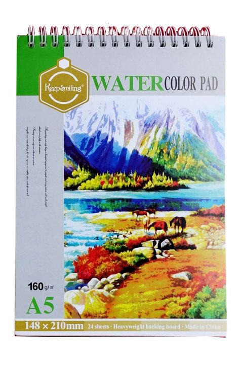 Keep%20Smiling%20Watercolor%20Pad%20A5%20SIze%2024%20Sheets%20-%20Image%202