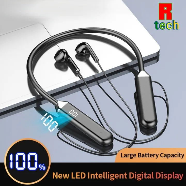 badgeWireless%20Bluetooth5.2%20Earphone%20Sport%20Handfree%20Call%20Headset%20with%20Mic%20Neck%20Hanging%20Bluetooth%20Earbuds%20Noise%20Cancelling%20Headphones%20-%20Image%204