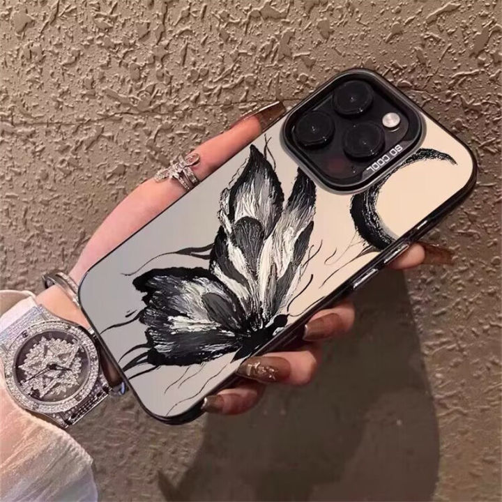 Phone%20Case%20For%20Xiaomi%2013T%2011%20Lite%205G%20NE%2012T%20POCO%20X6%20X3GT%20X3%20Pro%20NFC%20F4%20X5%20C50%20C51%20Back%20Cover%20Butterfly%20Matte%20IMD%20Acrylic%20Hard%20Cartoon%20Cute%20Graffiti%20Creative%20art%20oil%20painting%20Matte%20Soft%20Silicone%20Edge%20Luxury%20Fashion%20Shockproof%20Casing%20-%20Image%203