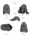 Sun Protection Cap Summer Hat Baseball Face Neck Cover Sun Outdoor Sport Hiking Fishing Hats - Cap For Men.