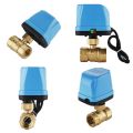 2X 2-Way Zone Valve Two-Way Valve Motor Ball Valve Electric Electric Valve Reversing Ball Valve 220V DN20 (G3 / 4 Inch). 