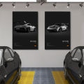 Pop Black and White Germany Luxury Super Sport Car Poster Aesthetic Turbo Canvas Print For Wall Art Garage Room Decor. 