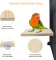 2pcs Bird Perch platform flat Stand Beak Paw Grinding wood for Parrot Parakeet Cockatiel Lovebird Conure Finch Budgie. 