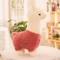 Llama Alpaca Plush Toy Doll Kawaii Fluffy Cushion Decor Stuffed White 28cm. 