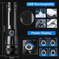 Powerful Rechargeable Flashlight GT10 LED High Power Flashlights Long Range Torch Tactical Lantern For Emergency. 