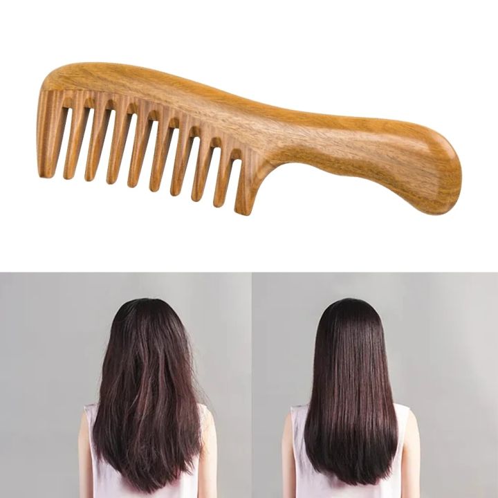 Lightweight%20Gift%20Portable%20Massage%20Easy%20Clean%20Hair%20Detangler%20Daily%20Bedroom%20Anti%20Static%20Bathroom%20Wide%20Tooth%20Handmade%20Wooden%20Comb%20-%20Image%204