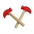 2Pcs Wooden Toy Hammer Safe Mallet for Cracking Rounded Edge Hammer with Rounded Edges for Play & Skill Development. 