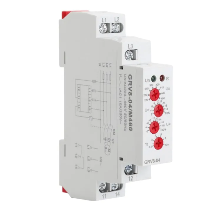 Durable%20GRV8-04%20M460%203-Phase%20Voltage%20Monitoring%20Relay%20Phase%20Sequence%20Phase%20Failure%20Protection%20Voltage%20Control%20Relay%20-%20Image%202