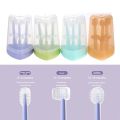 Baby Soft Bristle Toothbrush + Silicone Tongue Cleaner + U-Shaped Brush, 0-18 Months 3Pcs Set with Box [Colour as per Stock]. 