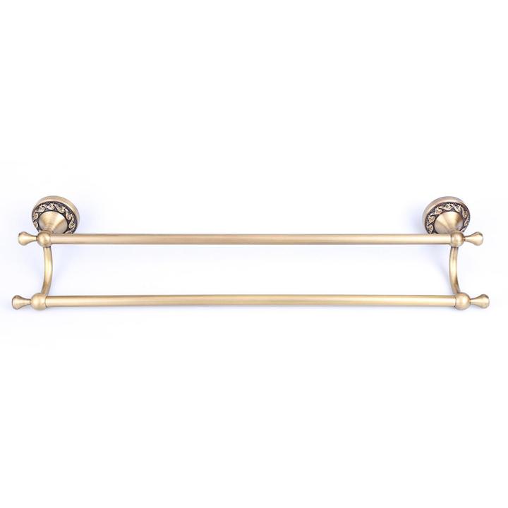Vintage Bath Towel Rack Washcloth Holder Double Bar Type Bathroom Washroom Accessory