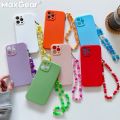Chain Beads Pendant Hand Strap Hang Phone Charm Case For iPhone 13 12 11 Pro Max Mini XS X S XR 7 8 Plus SE 2 Cute Lanyard Cover. 