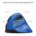 (COD) DELUX M618Mini Colorful Wireless Luminous Vertical Mouse Bluetooth Rechargeable Vertical Mouse. 