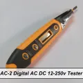 AC-2 AC DC Voltage Tester Digital AC DC 12-220V Non-Contact Voltage Detector Tester Pen With Night Sight Induction Test Multi Sensor LCD Display Voltmeter. 