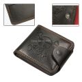 【Aesth Diary Store】（NEW）Anime One Piece Synthetic Leather Embossed With Luffy's Skull Mark Card Holder Purse Men Women Money Bag for Gift. 