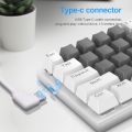 E-YOOSO Z11 RGB USB 60% Mini Mechanical Gaming Keyboard Blue Red Switch 61 Keys Wired Detachable Cable, Portable for Travel PC. 