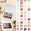 Monja 9 Colors/box Nail Art UV Gel Pat Painting Drawing Gels Quick Dry No-wipe Colors Gradient Paint-Drawing Changing Soak Off Polish DIY Manicure Design Decor Tools. 