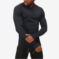 Mens 1/4 Zip Compression Shirts with Thumb Holes Base layer Long Sleeves Moisture Wicking Athletic Tee Active Fishining Blouse. 