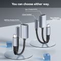 3in1 USB C to 3.5mm/Type-C/IOS Aux Audio Adapter Gray.