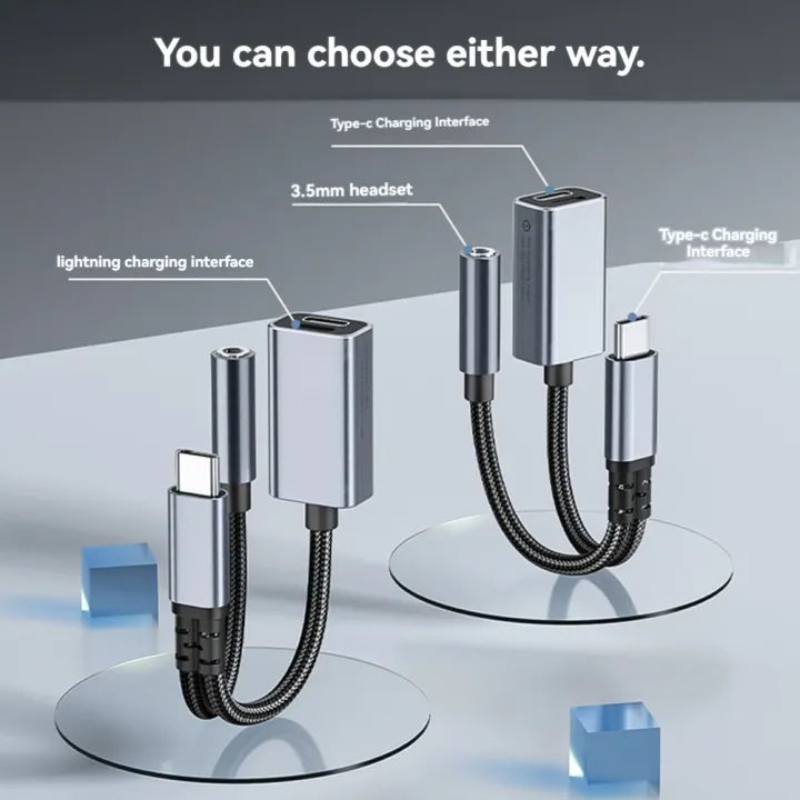 3in1%20USB%20C%20to%203.5mm/Type-C/IOS%20Aux%20Audio%20Adapter%20Gray%20-%20Image%209